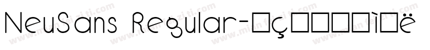 NeuSans Regular字体转换
